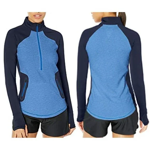 Under Armour Women's Activewear ColdGear Reactor 1/2 Zip Lapis Blue Top Size SM - Picture 1 of 16
